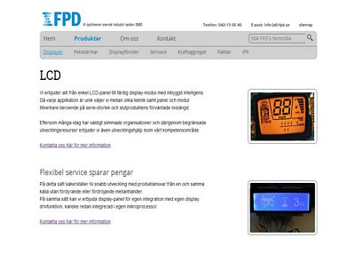 Screenshot av FPD hemsida